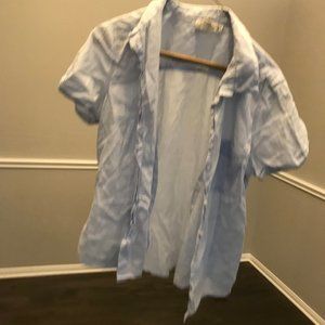Short Sleeve Button Down Woman Shirt
